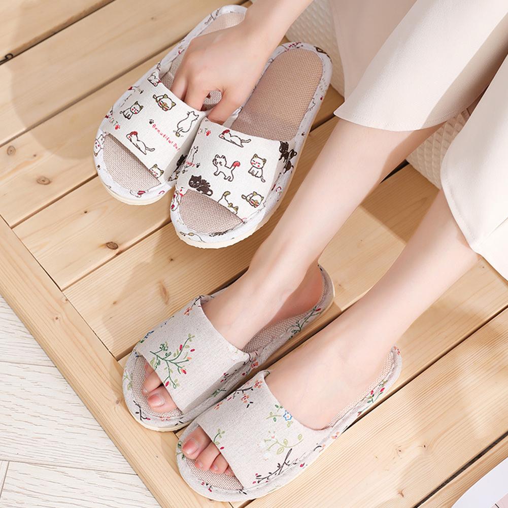 Baby Gate Stairs - Women Flax Slippers Home Slippers Linen