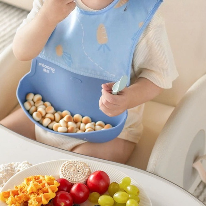 Children's Waterproof Bib Baby - Silicone Baby Bibs ulasan dan harga