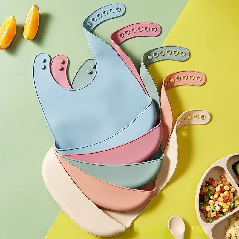 1/3pcs Baby Bib Adjustable Wat - Silicone Baby Bibs ulasan dan harga