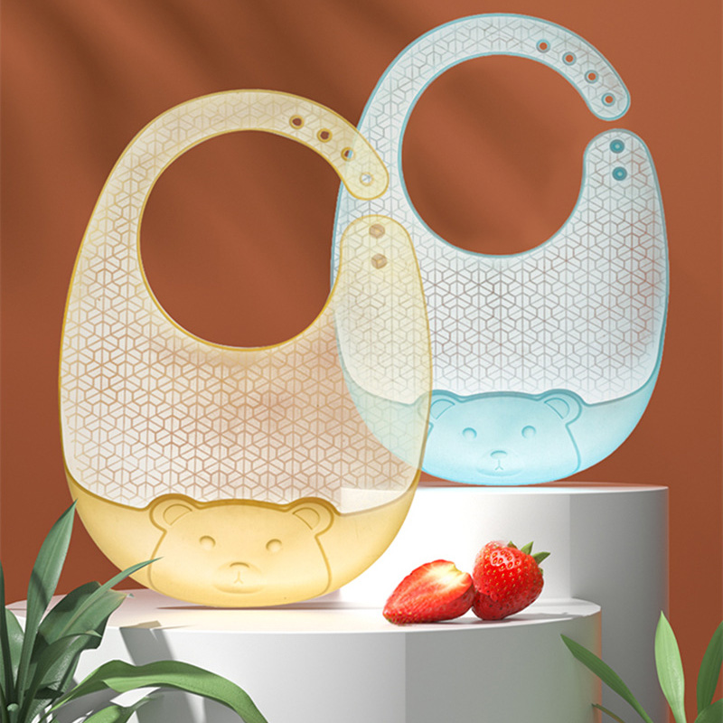 Baby eating bib, complementary - Silicone Baby Bibs ulasan dan harga
