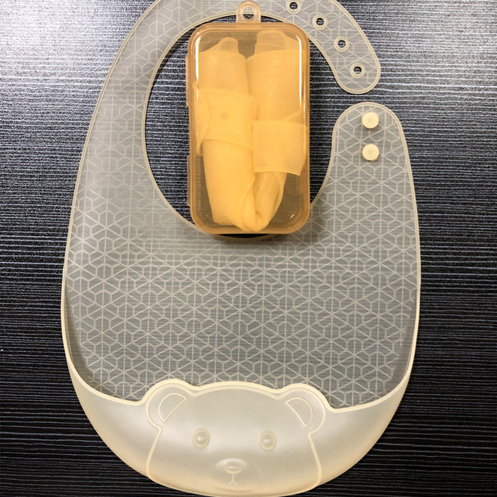 Baby eating bib, complementary - Silicone Baby Bibs ulasan dan harga