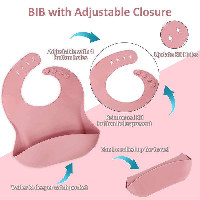 Children's silicone tableware  - Silicone Baby Bibs ulasan dan harga